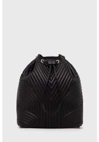 Sisley Plecak damski kolor czarny mały gładki. Kolor: czarny. Wzór: gładki #1