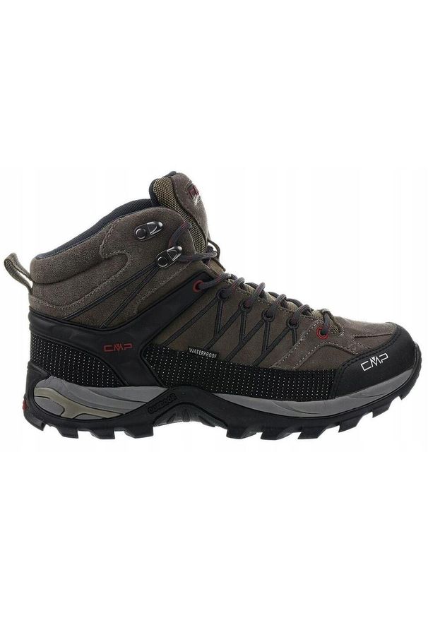 Buty trekkingowe dla mężczyzn CMP Rigel Mid. Zapięcie: sznurówki. Kolor: wielokolorowy, czarny, szary. Materiał: materiał, syntetyk. Szerokość cholewki: normalna
