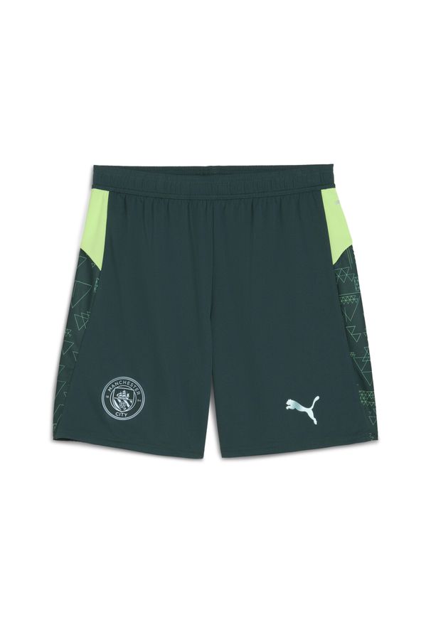 Puma - Męskie szorty Manchester City 25/26 PUMA. Kolor: zielony. Materiał: tkanina. Długość: krótkie. Sezon: lato. Sport: piłka nożna