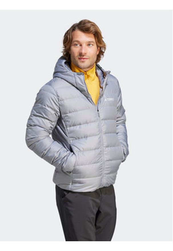 Adidas - adidas Kurtka puchowa Terrex Multi Light Down IP6042 Szary Slim Fit. Kolor: szary. Materiał: syntetyk, puch