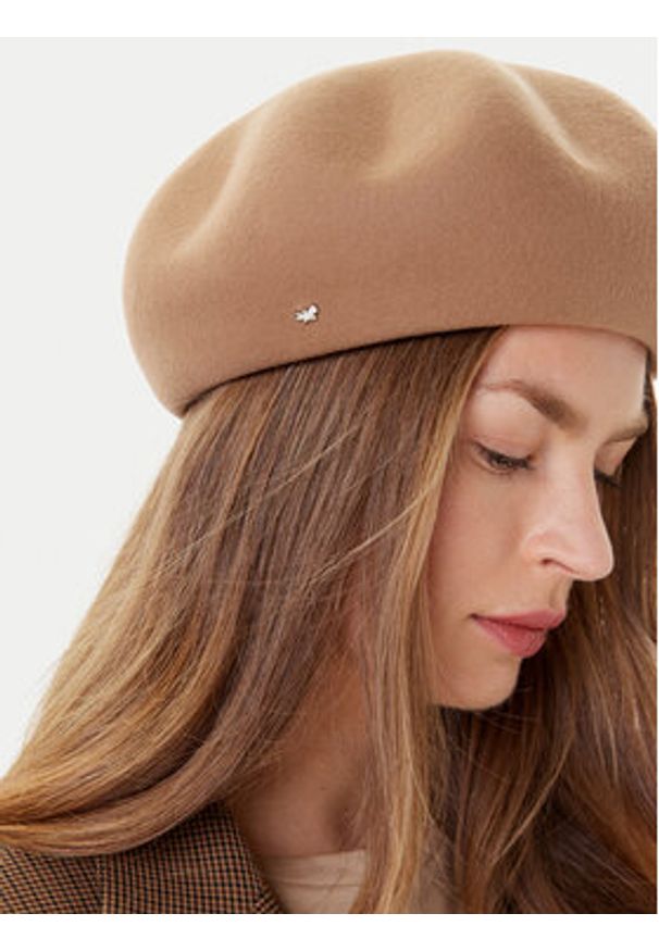 Weekend Max Mara Beret Pitti 2525576014 Brązowy. Kolor: brązowy. Materiał: wełna, materiał