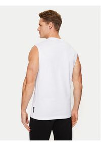 Plein Sport Tank top AADC MTK7158 SJY001N Biały Regular Fit. Kolor: biały. Materiał: bawełna. Styl: sportowy