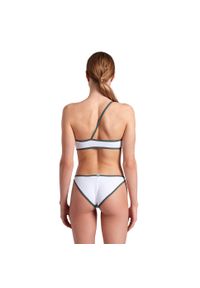 Strój kąpielowy damski jednoczęściowy na basen Arena Single Shoulder. Kolor: zielony, biały, wielokolorowy