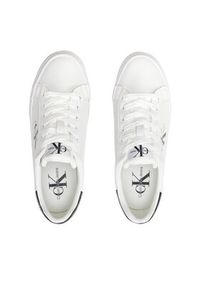 Calvin Klein Jeans Sneakersy Bold Vulc Flatf Lace Lth Met YW0YW01393 Biały. Kolor: biały #2