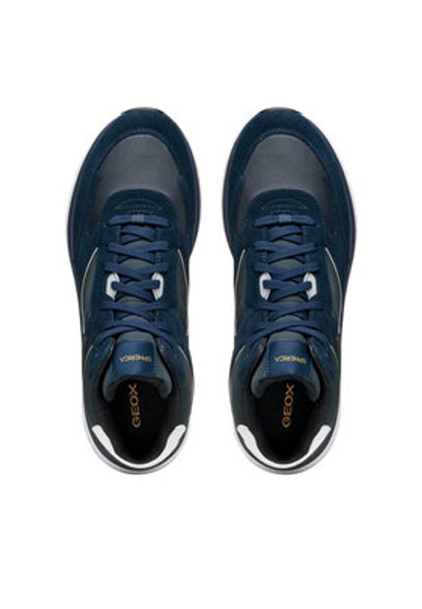 Geox Sneakersy U Spherica Actif X1 U56HGA 02285 C4002 Granatowy. Kolor: niebieski. Materiał: zamsz, skóra