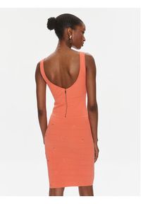 Pinko Sukienka dzianinowa Cactus 102879 A1LK Koralowy Slim Fit. Kolor: pomarańczowy. Materiał: syntetyk