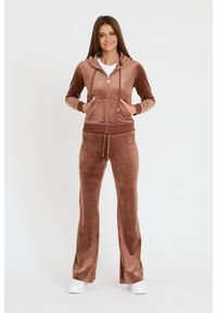 Juicy Couture - JUICY COUTURE Brązowe spodnie Rodeo Layla. Kolor: brązowy #3