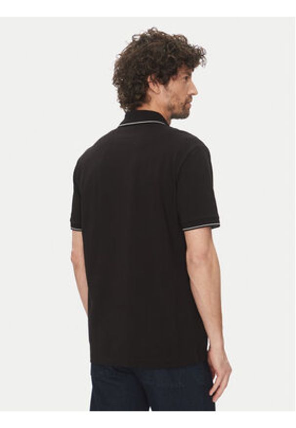 Armani Exchange Polo XM000489 AF13026 UC001 Czarny Regular Fit. Typ kołnierza: polo. Kolor: czarny. Materiał: bawełna