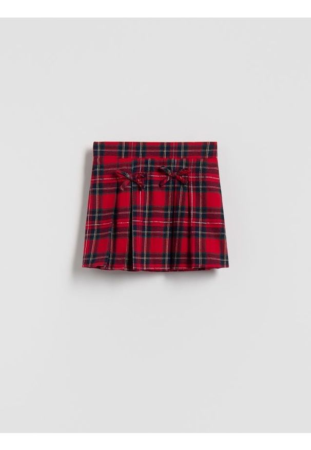 Reserved - Plisowana spódnica w kratę - wielobarwny. Materiał: bawełna