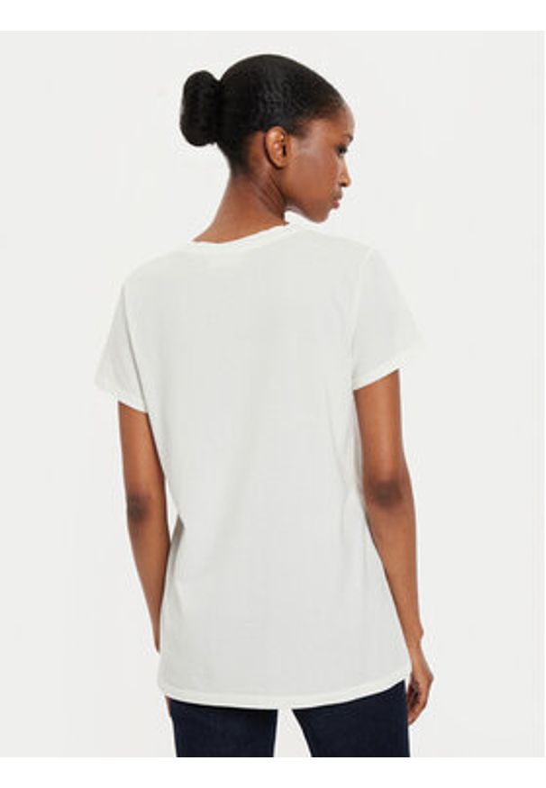 ViCOLO T-Shirt RB0910 Écru Regular Fit. Materiał: bawełna