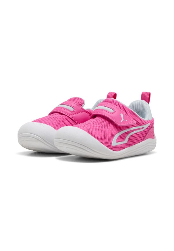 Puma - Sneakersy dla małych dzieci Kitten Mesh V PUMA Fluro Pink Pes Sea Glass Blue. Kolor: różowy, niebieski, wielokolorowy. Materiał: mesh. Sport: turystyka piesza