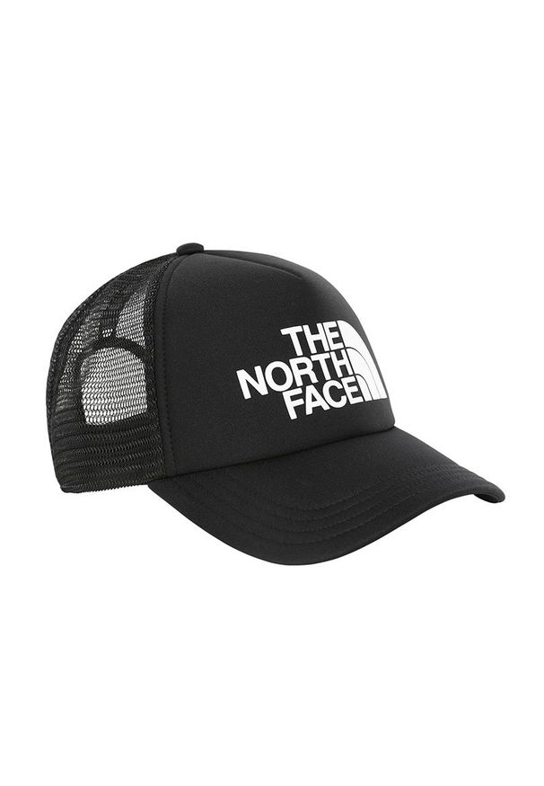 Czapka z daszkiem The North Face Logo Trucker 0A3FM3KY41 - czarna. Kolor: czarny. Materiał: bawełna, poliester. Styl: wakacyjny