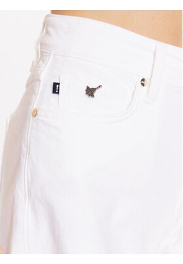 JOOP! Szorty jeansowe 30037419 Biały Relaxed Fit. Kolor: biały. Materiał: jeans, bawełna