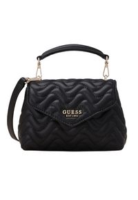 Guess - GUESS Czarna pikowana torebka damska Mini. Kolor: czarny. Materiał: pikowane. Styl: elegancki, casual. Rodzaj torebki: na ramię #3