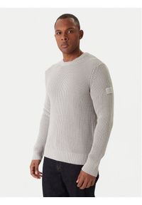 JOOP! Jeans Sweter Harono 30047662 Szary Modern Fit. Kolor: szary. Materiał: bawełna