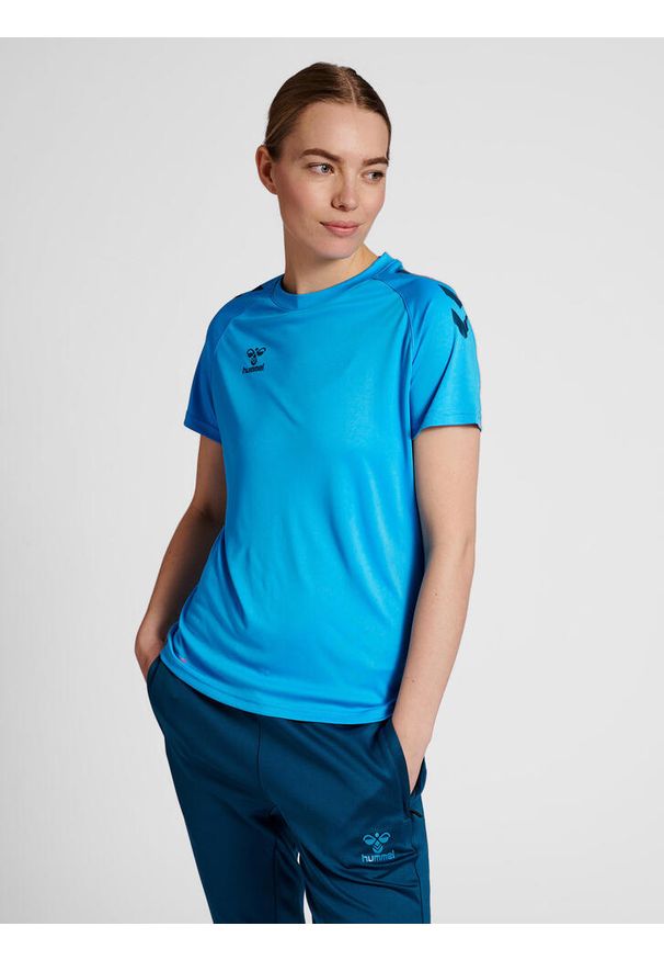 Koszulka damska Hummel Core Poly. Kolor: niebieski. Sport: fitness