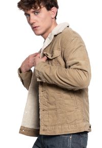 Lee - KURTKA ZIMOWA LEE SHERPA RIDER ANTILOPE L87AFA30. Materiał: sztruks. Sezon: zima #10