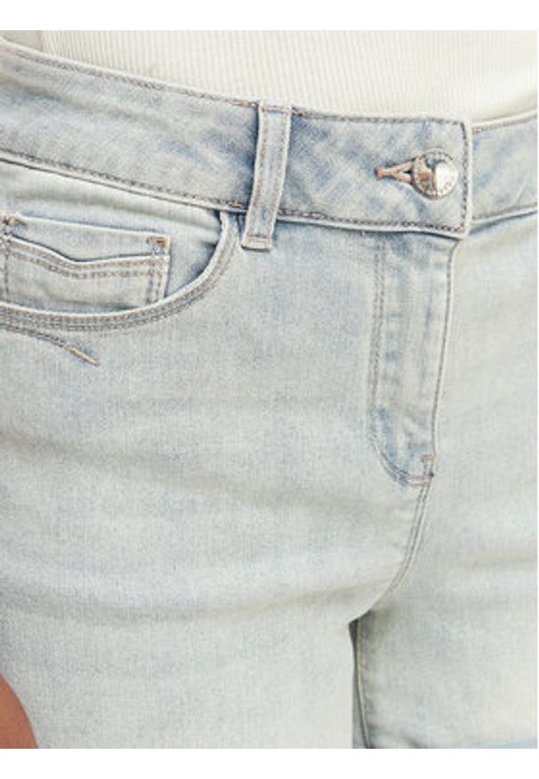 Morgan Szorty jeansowe 241-SHAKU Niebieski Regular Fit. Kolor: niebieski. Materiał: jeans, bawełna