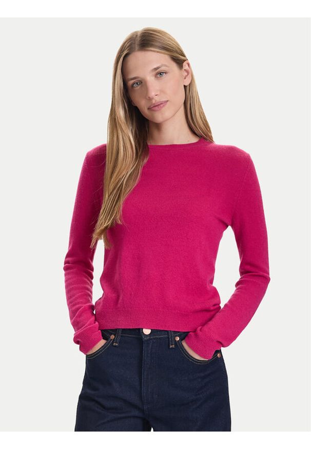 United Colors of Benetton - United Colors Of Benetton Sweter 1002D1K01 Różowy Regular Fit. Kolor: różowy. Materiał: wełna