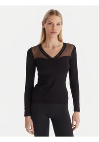 YSABEL MORA - Ysabel Mora Koszulka piżamowa 19479 Czarny Slim Fit. Kolor: czarny. Materiał: bawełna #1