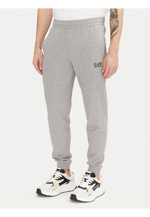 EA7 Emporio Armani Spodnie dresowe 8NPP66 PJVRZ 3905 Szary Slim Fit. Kolor: szary. Materiał: bawełna