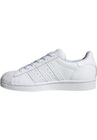 Adidas - Buty dla dzieci adidas Superstar J białe EF5399. Zapięcie: sznurówki. Kolor: biały. Materiał: skóra, guma. Szerokość cholewki: normalna. Model: Adidas Superstar #8