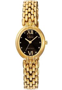 Zegarek damski QQ F16A-005P CYRKONIE złoty. Kolor: złoty #1