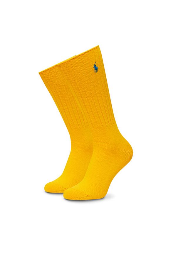 Polo Ralph Lauren Skarpety wysokie unisex 449915908040 Żółty. Kolor: żółty. Materiał: bawełna, materiał