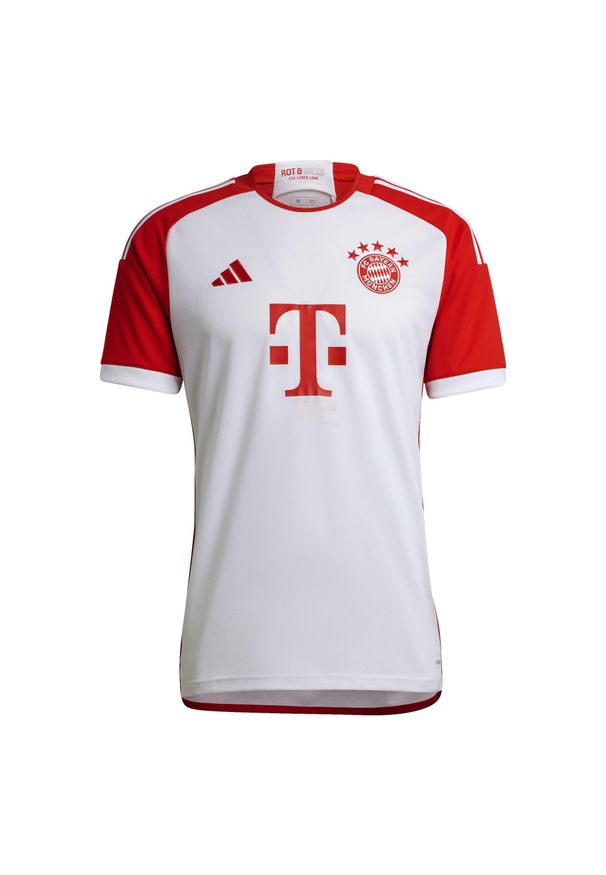 Adidas - Koszulka domowa Bayern Munich 2023/24. Kolor: czerwony, wielokolorowy, biały