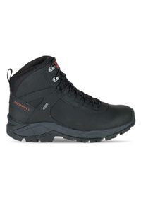 Panowie outdoorowy Merrell Vego Mid LTR WP - Mężczyźni - Czarny. Wysokość cholewki: za kostkę. Zapięcie: sznurówki. Kolor: czarny. Materiał: tkanina, materiał, skóra, syntetyk. Szerokość cholewki: normalna
