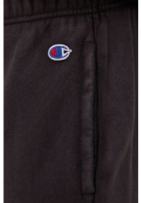 Champion spodnie dresowe 217242 męskie kolor czarny gładkie. Kolor: czarny. Materiał: dresówka. Wzór: gładki #2