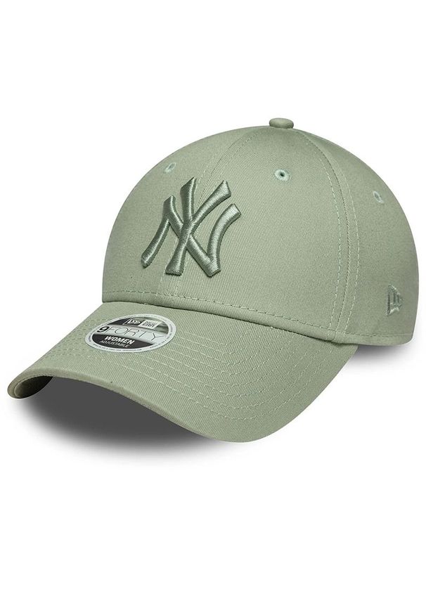 Czapka damska New Era New York Yankees MLB 9FORTY 60771732 - zielona. Kolor: zielony. Materiał: bawełna, materiał. Wzór: haft. Styl: casual, elegancki, klasyczny