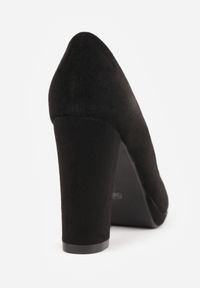 Renee - Czarne Czółenka Vices na Słupku ze Skórzaną Wkładką Linariah. Kolor: czarny. Materiał: skóra. Obcas: na słupku #6