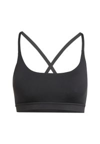 Adidas - Biustonosz adidas All Me Light Support. Kolor: czarny. Sport: joga i pilates