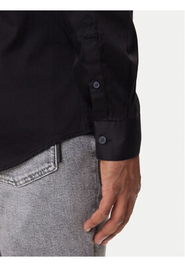 Armani Exchange Koszula XM001504 AF10192 UC001 Czarny Regular Fit. Kolor: czarny. Materiał: bawełna
