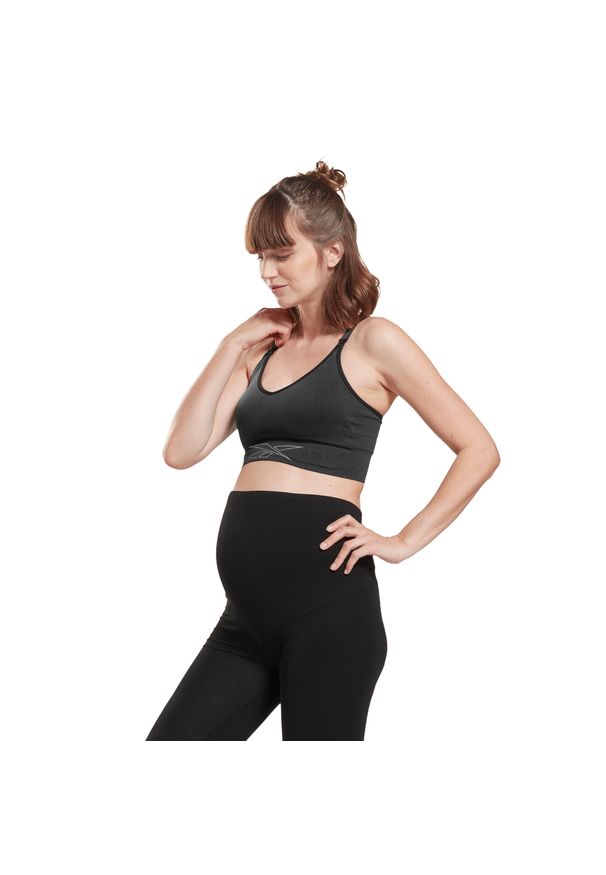 Biustonosz damski Reebok Medium-Impact Maternity. Kolor: czarny. Sport: fitness