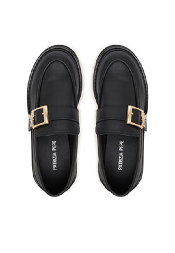 Patrizia Pepe Loafersy PPJ963.31 Czarny. Kolor: czarny. Materiał: skóra