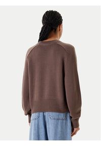 TOMMY HILFIGER - Tommy Hilfiger Sweter WW0WW45700 Brązowy Regular Fit. Kolor: brązowy. Materiał: bawełna #4