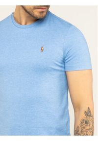 Polo Ralph Lauren T-Shirt 710740727 Błękitny Slim Fit. Typ kołnierza: polo. Kolor: niebieski. Materiał: bawełna