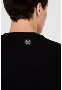 Philipp Plein - PHILIPP PLEIN Męski t-shirt czarny z czaszką, Rozmiar XXL. Kolor: czarny #6