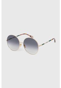 Chloe - Chloé okulary przeciwsłoneczne damskie kolor granatowy. Kształt: okrągłe. Kolor: niebieski #3