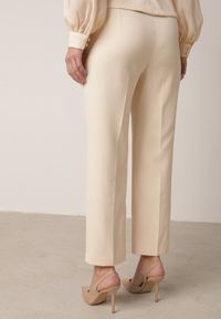 Born2be - Beżowe Eleganckie Spodnie Garniturowe VICES z Kieszeniami Zervia. Okazja: na co dzień. Kolor: beżowy. Styl: elegancki #5