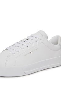 TOMMY HILFIGER - Tommy Hilfiger Sneakersy Th Court Lth Detail Ess FM0FM05367 Biały. Kolor: biały. Materiał: skóra #3