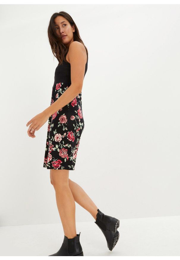 bonprix - Sukienka ciążowa i do karmienia 2 w 1 z wiskozy. Kolekcja: moda ciążowa. Kolor: czarny. Materiał: wiskoza