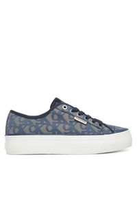 Calvin Klein Jeans Sneakersy Vulc Flatf Jacquard YW0YW01965 Granatowy. Kolor: niebieski. Materiał: materiał