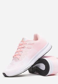 Renee - Biało-Różowe Buty Sportowe Hypnotized. Kolor: różowy. Materiał: materiał, skóra. Sport: fitness #5