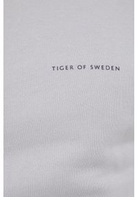 TIGER OF SWEDEN - Tiger Of Sweden Bluza bawełniana męska kolor szary gładka. Okazja: na co dzień. Kolor: szary. Materiał: bawełna. Wzór: gładki. Styl: casual #5