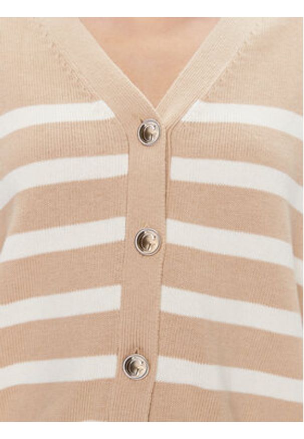 Guess Kardigan W4RR56 Z37L1 Beżowy Regular Fit. Kolor: beżowy. Materiał: syntetyk