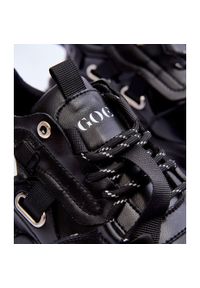 Buty Sportowe Sneakersy GOE MM2N4014 Czarne. Zapięcie: sznurówki. Kolor: czarny. Materiał: skóra