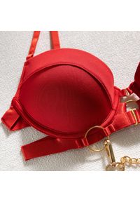 Intica - Komplet bielizny z pasem i łańcuszkiem elegancki design Hajnalka. Kolor: czarny. Materiał: tkanina #2